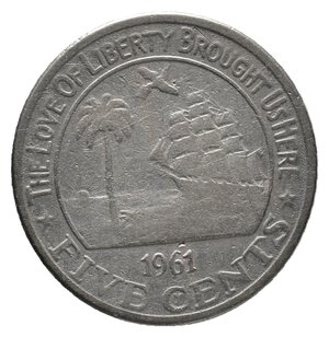 obverse: LIBERIA  5 cents 1961