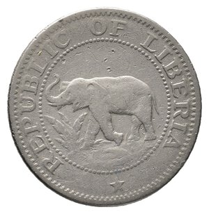 reverse: LIBERIA  5 cents 1961