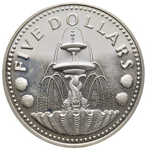 obverse: BARBADOS   5 Dollars argento 1976