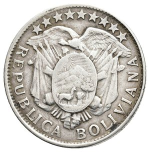 reverse: BOLIVIA 50 Centavos argento 1904