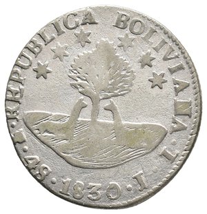 obverse: BOLIVIA 4 soles argento 1830