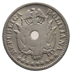 reverse: BOLIVIA 10 Centavos 1883