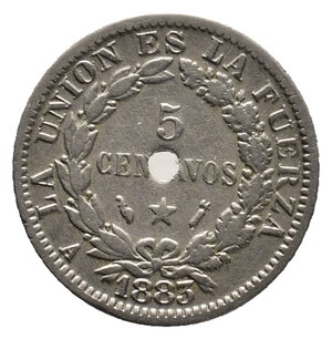 obverse: BOLIVIA 5 Centavos 1883