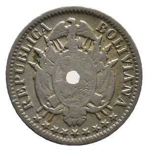 reverse: BOLIVIA 5 Centavos 1883