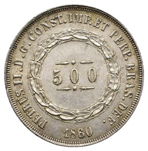 obverse: BRASILE 500 Reis argento 1860