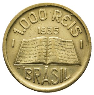 obverse: BRASILE 1000 Reis Anchieta 1935