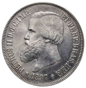 obverse: BRASILE 2000 Reis argento 1887  RARA