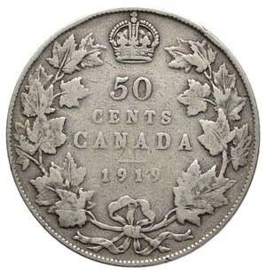 obverse: CANADA - George V - 50 Cents argento 1919