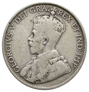 reverse: CANADA - George V - 50 Cents argento 1919