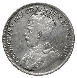 reverse: CANADA - George V - 25 Cents argento 1917