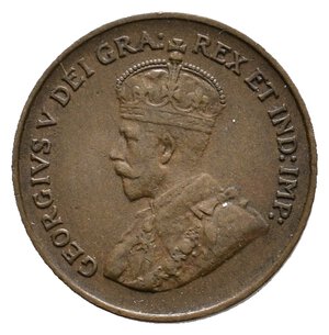 reverse: CANADA George V 1 Cent 1927