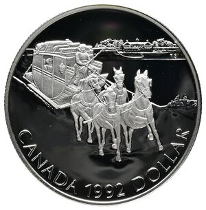 obverse: CANADA 1 Dollaro argento 1992  IN CONFEZIONE ORIGINALE