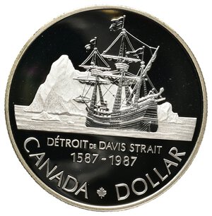 obverse: CANADA 1 Dollaro argento 1987  IN CONFEZIONE ORIGINALE