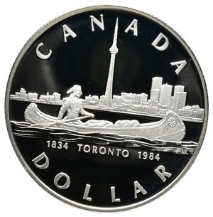 obverse: CANADA 1 Dollaro argento 1984  IN CONFEZIONE ORIGINALE