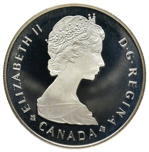 reverse: CANADA 1 Dollaro argento 1985 National Parks  IN CONFEZIONE ORIGINALE