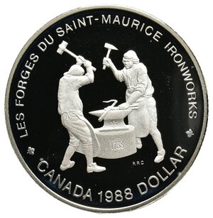 obverse: CANADA 1 Dollaro argento 1988  IN CONFEZIONE ORIGINALE