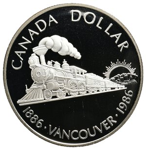 obverse: CANADA 1 Dollaro argento 1986  IN CONFEZIONE ORIGINALE