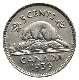 obverse: CANADA George VI  5 Cents 1939
