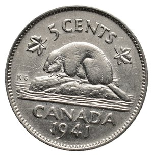 obverse: CANADA George VI  5 Cents 1941