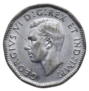 reverse: CANADA George VI  5 Cents 1944