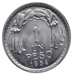 obverse: CILE  1 Peso 1954