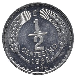 obverse: CILE  1/2 Centesimo 1962