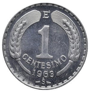 obverse: CILE  1 Centesimo 1963