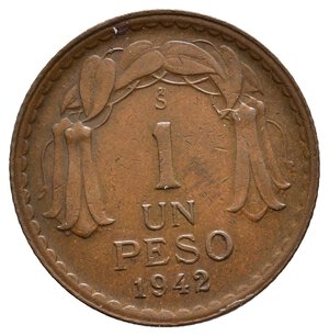 obverse: CILE  1 Peso 1942