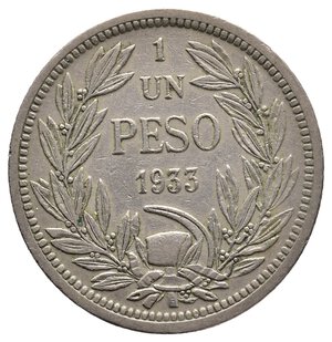 obverse: CILE  1 Peso 1933
