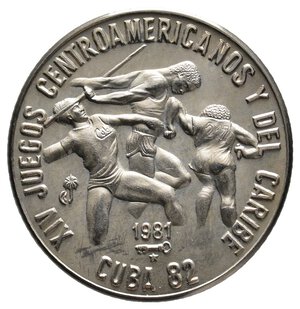 obverse: CUBA 1 Peso Juegos Centroamericanos 1981