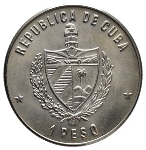 reverse: CUBA 1 Peso Juegos Centroamericanos 1981