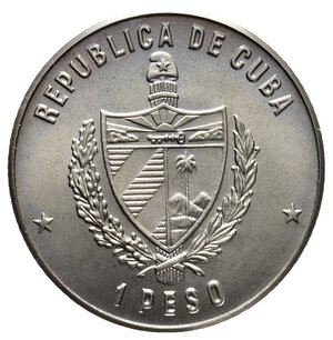 reverse: CUBA 1 Peso Mexico  86   1986