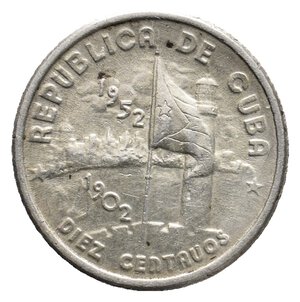 obverse: CUBA 10 centavos argento 1952