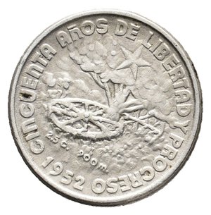 reverse: CUBA 10 centavos argento 1952