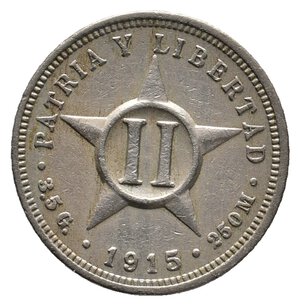 obverse: CUBA 2 centavos 1915