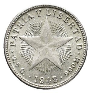 obverse: CUBA 10 centavos argento 1948