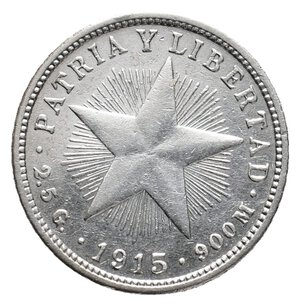 obverse: CUBA 10 centavos argento 1915