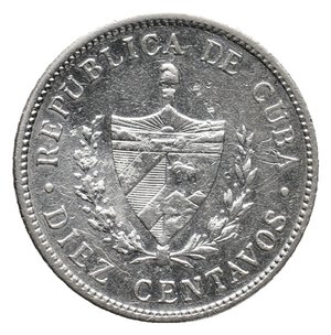 reverse: CUBA 10 centavos argento 1915