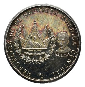 obverse: EL SALVADOR 1 Colon argento 1971  RARA