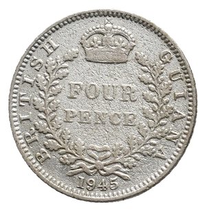 obverse: GUYANA  - George VI - 4 Pence argento 1945