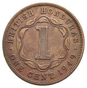 obverse: HONDURAS - George VI - 1 Cents 1949