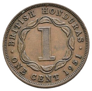 obverse: HONDURAS - George VI - 1 Cents 1951