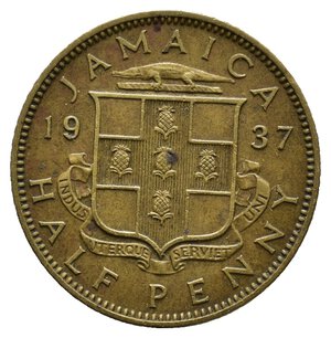 obverse: JAMAICA - George VI - Half Penny 1937