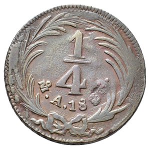 obverse: MESSICO 1/4 real 1836
