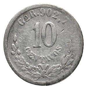 obverse: MESSICO 10 Centavos argento 1887