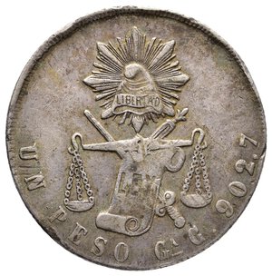 obverse: MESSICO 1 Peso argento 1873