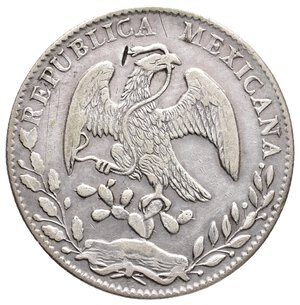 reverse: MESSICO 8 Reales argento 1879 GO S.M.  (Guanajuato)