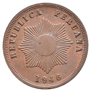 reverse: PERU  2 Centavos 1946