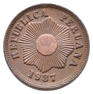 reverse: PERU  1 Centavo 1937