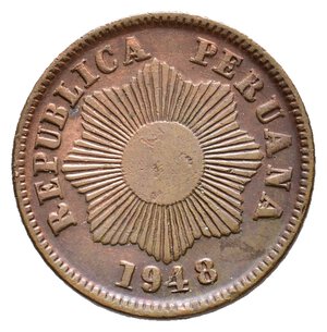 reverse: PERU  1 Centavo 1948